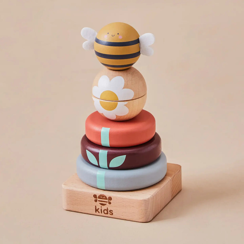 Wooden Bee Stacking Toy