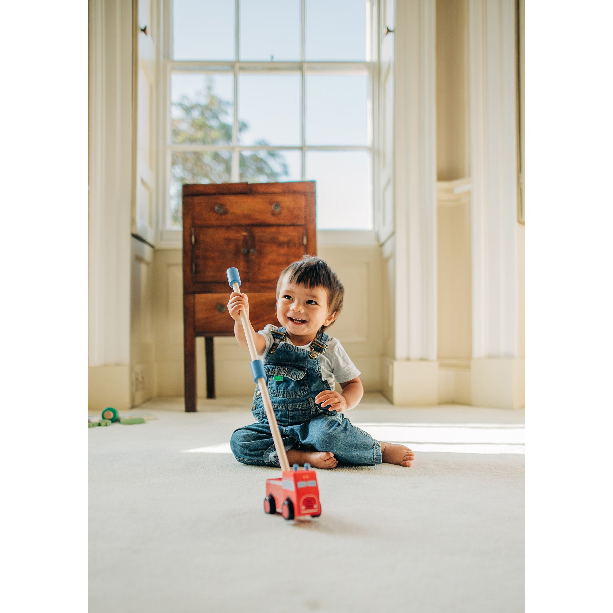Push Along Vintage Fire Engine