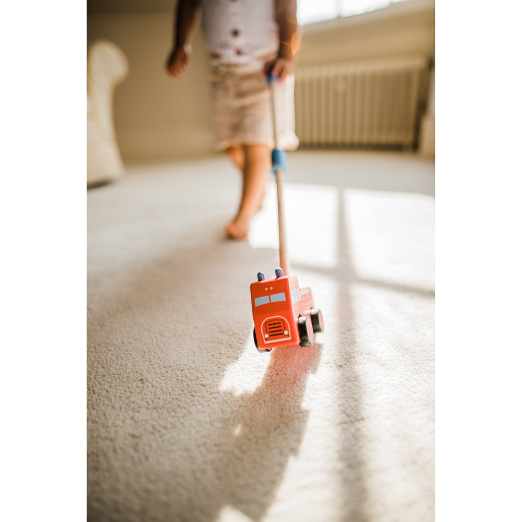 Push Along Vintage Fire Engine