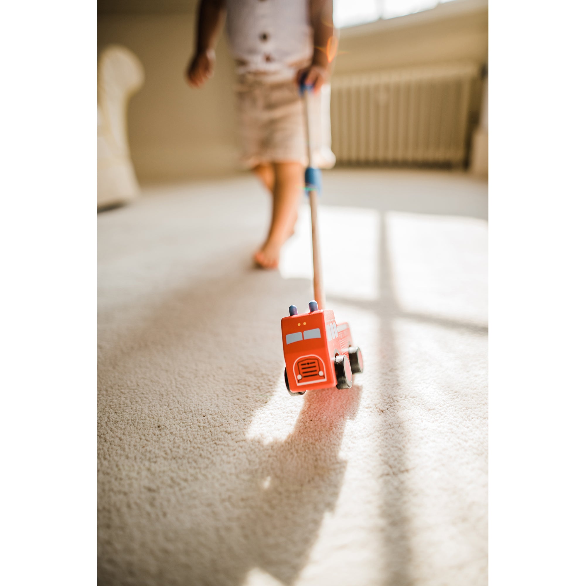 Push Along Vintage Fire Engine